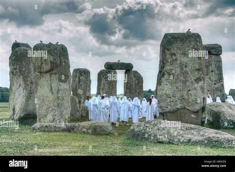 Winter Solstice at Stonehenge. Druids. Pagan celebration. Pagan ritual ...