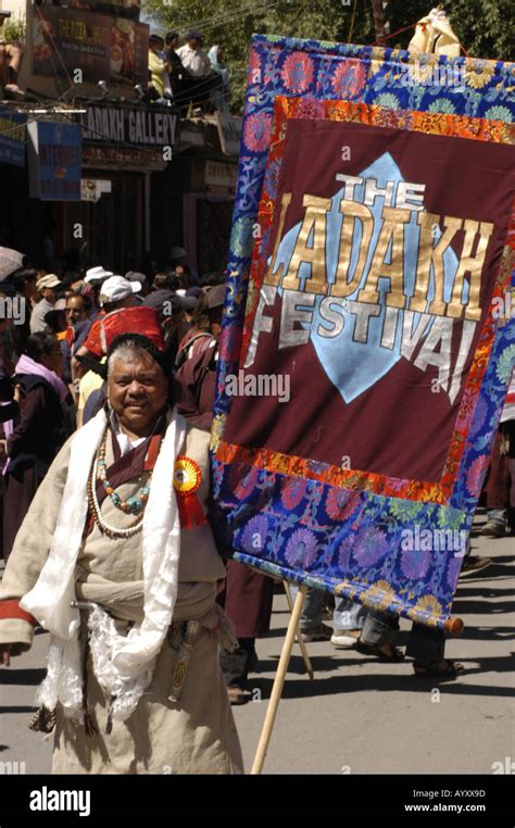 Traditional Dress Ladakhi Men During Ladakh Festival Leh Ladakh India