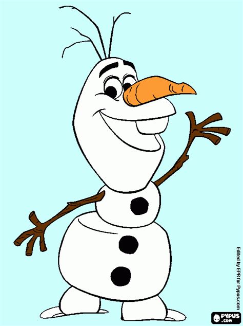 Frozen Olaf Personajes Dibujos Para Colorear páginas para colorear