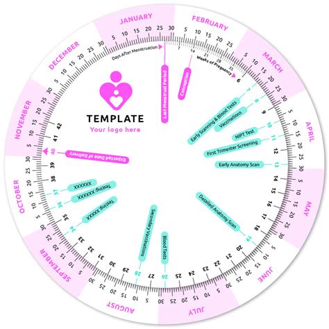 Prenatal Ob Wheel Template Printable Pregnancy Wheel