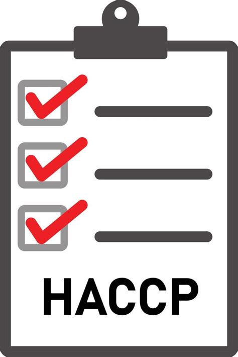 Haccp Hazard Analysis Critical Control Points Icon With Award Or Checkmark Flat Style