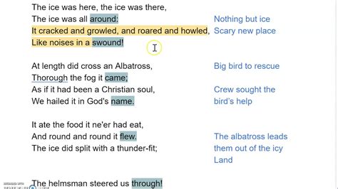 Annotation For Rime Of The Ancient Mariner Youtube