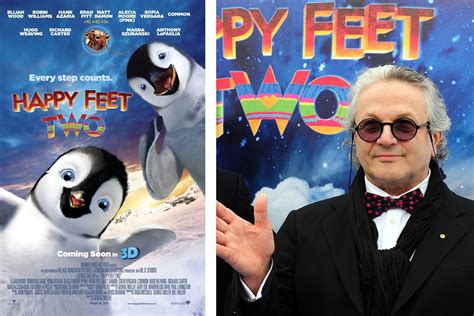 Affiche de Happy Feet 2 et George Miller à la première mondiale à