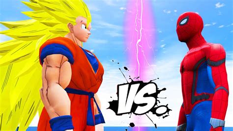 GOKU VS SPIDERMAN - DRAGON BALL VS MARVEL SUPERHERO!! - YouTube