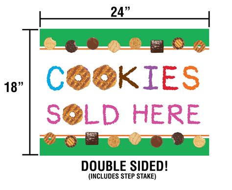 Girl Scout Cookies Yard Sign In X In Double Sided Etsy