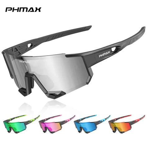 Phmax Cycling Glasses Polarized 5 Lens Eyewear Glasses Riding Glasses