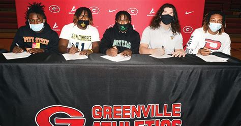 Five Greenville Lions Football Players Sign Sports