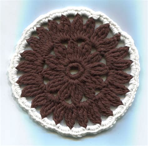 Sous Verres Au Crochet Fleur Env Cm Etsy France