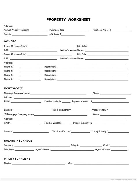 Free Printable Real Estate Forms Printable Forms Free Online