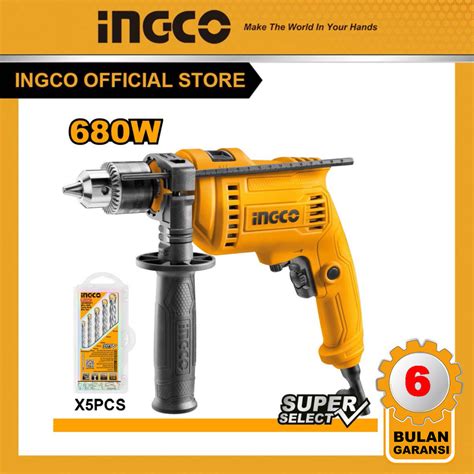 Jual INGCO Mesin Bor 13mm Impact Drill ID6800CG INGCO Tangan Beton