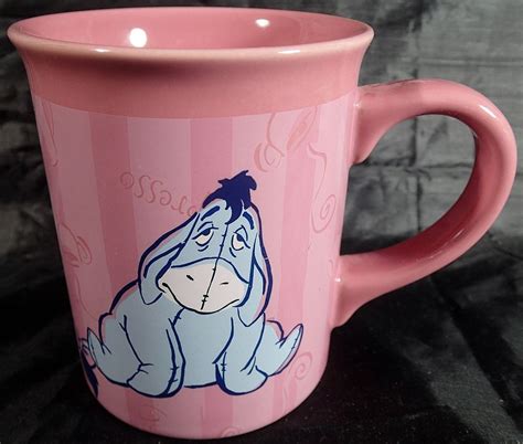 Disney Store Eeyore Singin The Blues Coffee Mug Cup Pink Oz Winnie