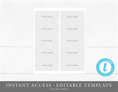 2x4 Printable Address Label Template Instant Download - Etsy