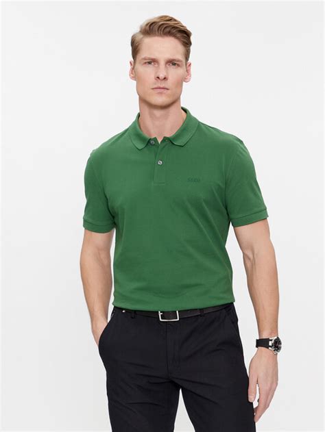 Boss Polo Pallas Zielony Regular Fit Modivo Pl