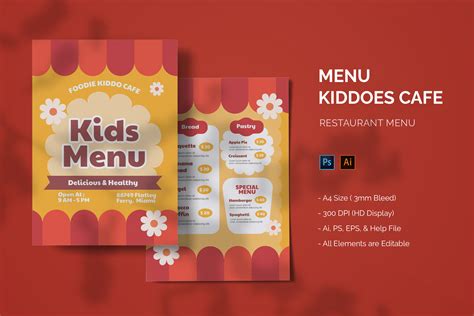 Kiddoes Cafe - Food Menu Graphic by Streakside · Creative Fabrica