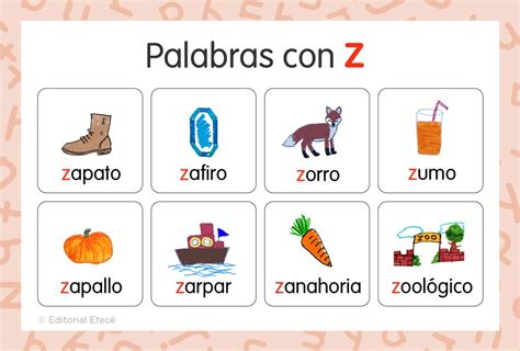 100 Palabras Con Z Con Imágenes