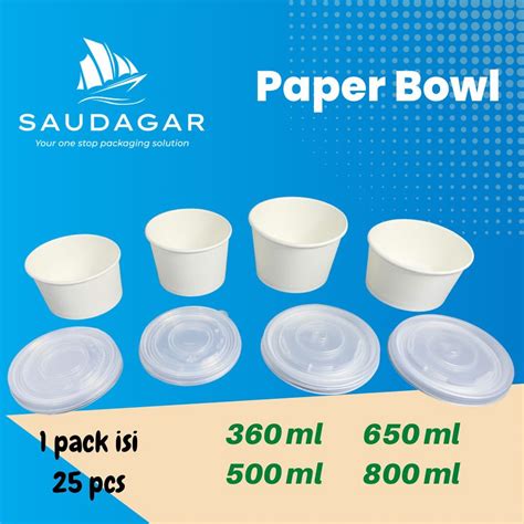 Jual Paper Rice Bowl Mangkok Kertas Ml Ml Ml Ml