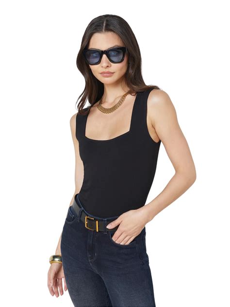 Black Kaeli Square Neck Top The Riverlane