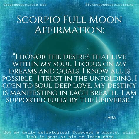 Scorpio Full Moon Affirmation Affirmations New Moon Deep Truths