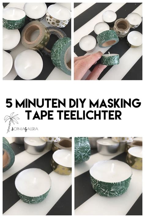 Minuten Diy Masking Tape Teelichter Teelichter Abdeckband Diy