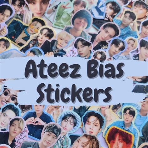 Ateez Stickers Kpop Sticker Pack Atiny Ateez Merch Sticker Etsy