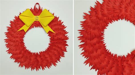 How To Make Paper Christmas Wreath Paper Wreath For Christmas