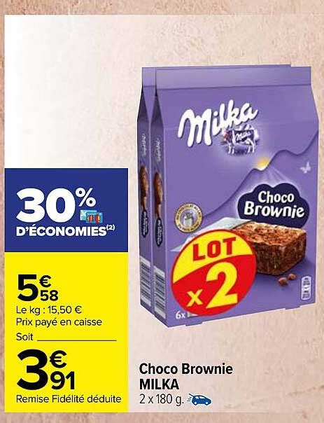 Promo Choco Brownie Milka Chez Carrefour Icatalogue Fr