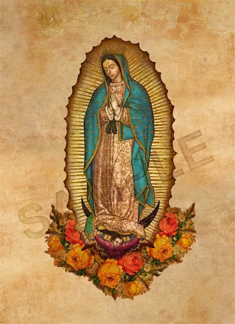 La Virgen De Guadalupe 5x7 Printable Etsy