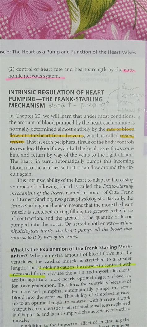 Q Frank Starling S Law States A Increase In Heart Rate Produced By