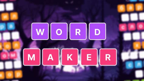 Word Maker 🕹️ Play Now on GamePix