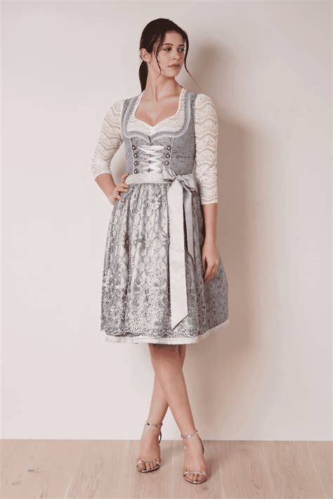 Dirndl Joselin Cm In Grau Im Kr Ger Dirndl Online Shop