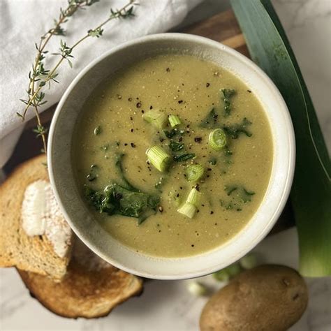 Creamy Potato Leek Kale Soup Naturallie Plant Based