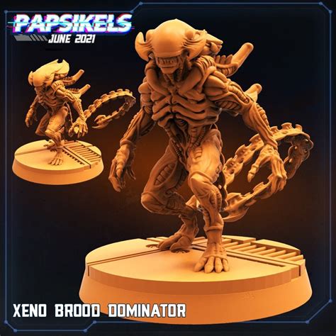 Xeno Brood Dominator Aliens Vs Humans 32mm Scale 3d Printed Tabletop