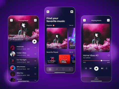 Music Player App Design 1 Images Behance