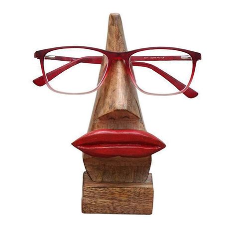 Home Decor Carving Handmade Wooden Nose Shaped Eyeglass Stand Specs Holder At Rs 50piece In