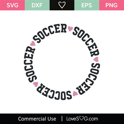 Soccer Monogram Frame SVG Cut File Lovesvg