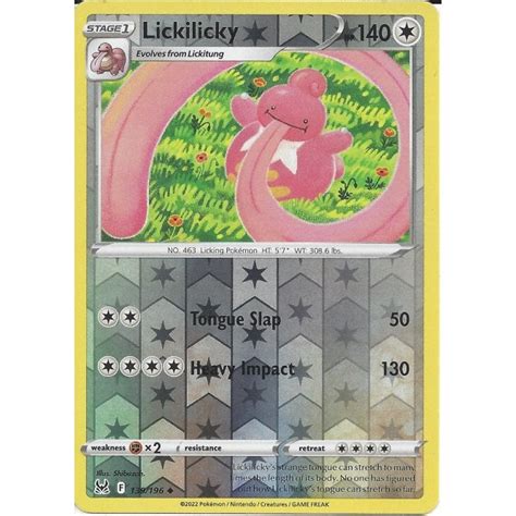 Pokemon Trading Card Game 139 196 Lickilicky Reverse Holo SWSH 11