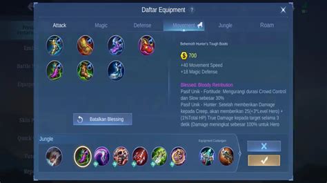 Build Item Dan Emblem Terbaik Granger ML