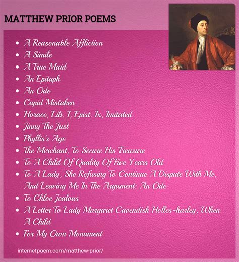 Matthew Prior Poems