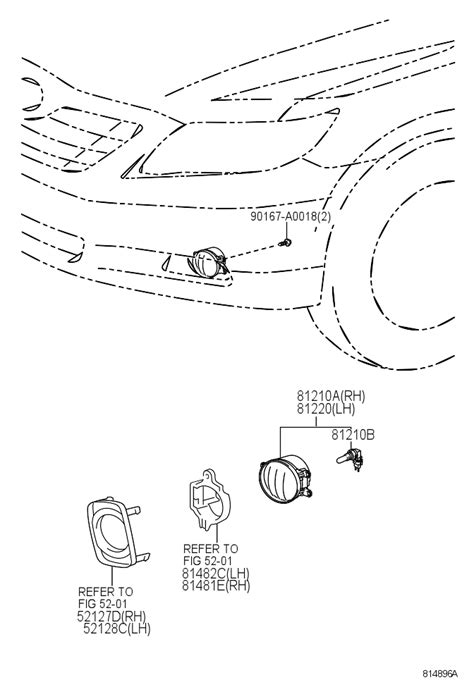 Fog Lamp Assembly Left Hand 81220 06071 Autoparts Toyota