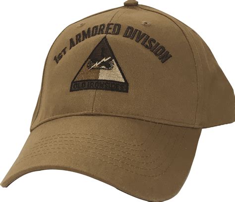 1st Armoed Divison Coyote Brown Ball Cap Us Army Coyote Brown Ball