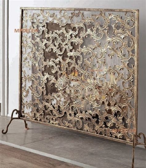 Awesome Wrought Iron Fireplace Screens Madison Art Center Design