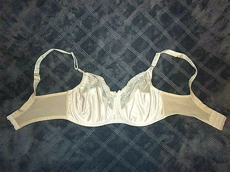 36D VTG Bali Unlined Satin & Embroidery Full Coverage Underwire Bra 3790 - Bras & Bra Sets