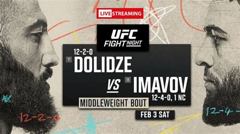 Ufc Fight Night Live Dolidze Vs Imavov Ubunsheesports