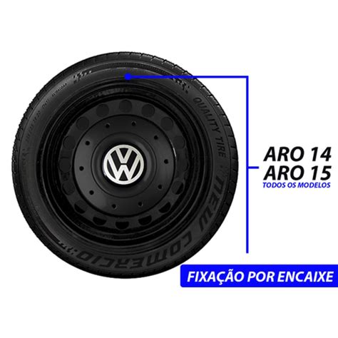 Jogo 4 Calotas Centro Roda Vw Amarok Aro 13 14 15 4 Furos No Shoptime