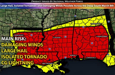 Large Hail Isolated Tornadoes And Damaging Winds Possible Across The