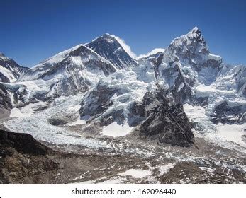 Mount Everest Mt Nuptse Khumbu Icefall Stock Photo Shutterstock