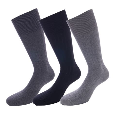 Lot De 3 Paires De Chaussettes HOM Triple Pack Coton Noir Et Gris