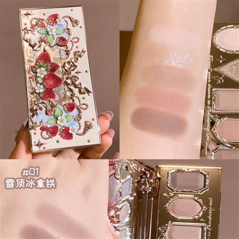 Flower Knows Strawberry Rococo Five Color Eyeshadow Palette 01 Ice