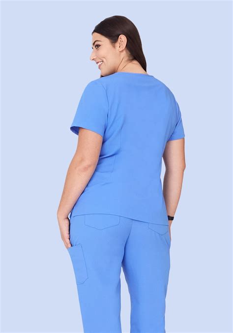 One Pocket Top Ceil Blue Mandala Scrubs