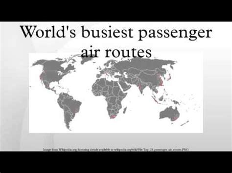 World S Busiest Passenger Air Routes YouTube